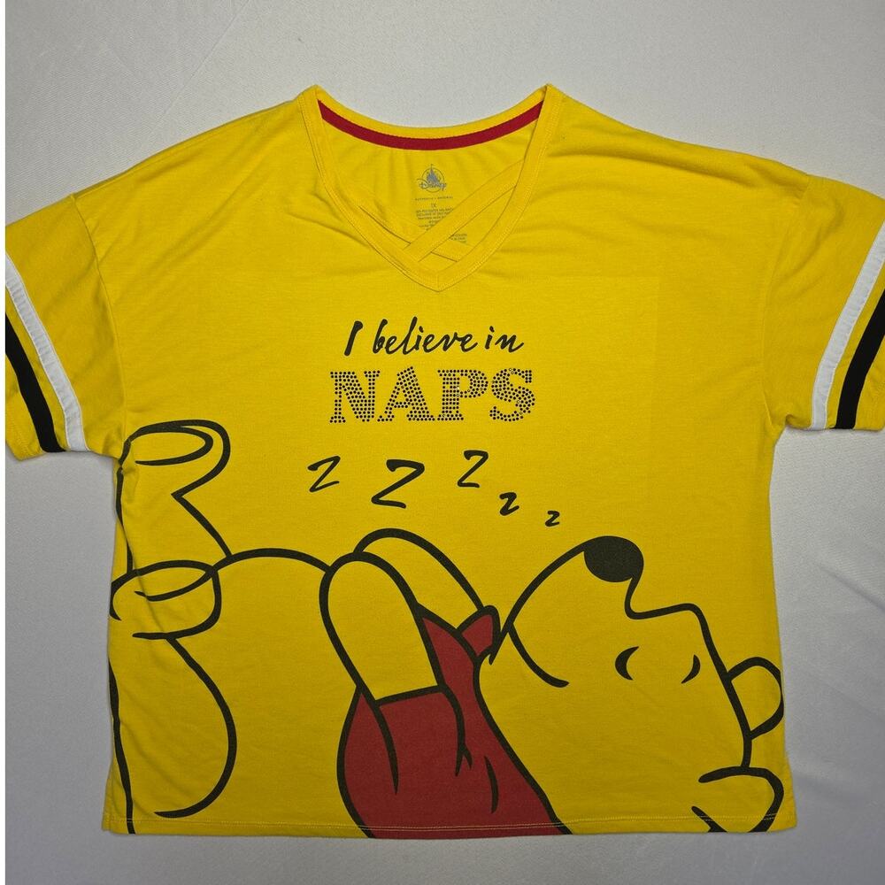 Disney Parks yellow Winnie the Pooh "I Believe in Naps" T-shirt Size 1X
